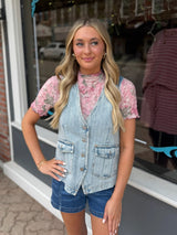Light Indigo Denim Vest
