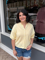 Yellow Short Sleeved Cardigan