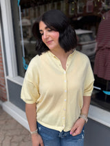 Yellow Short Sleeved Cardigan