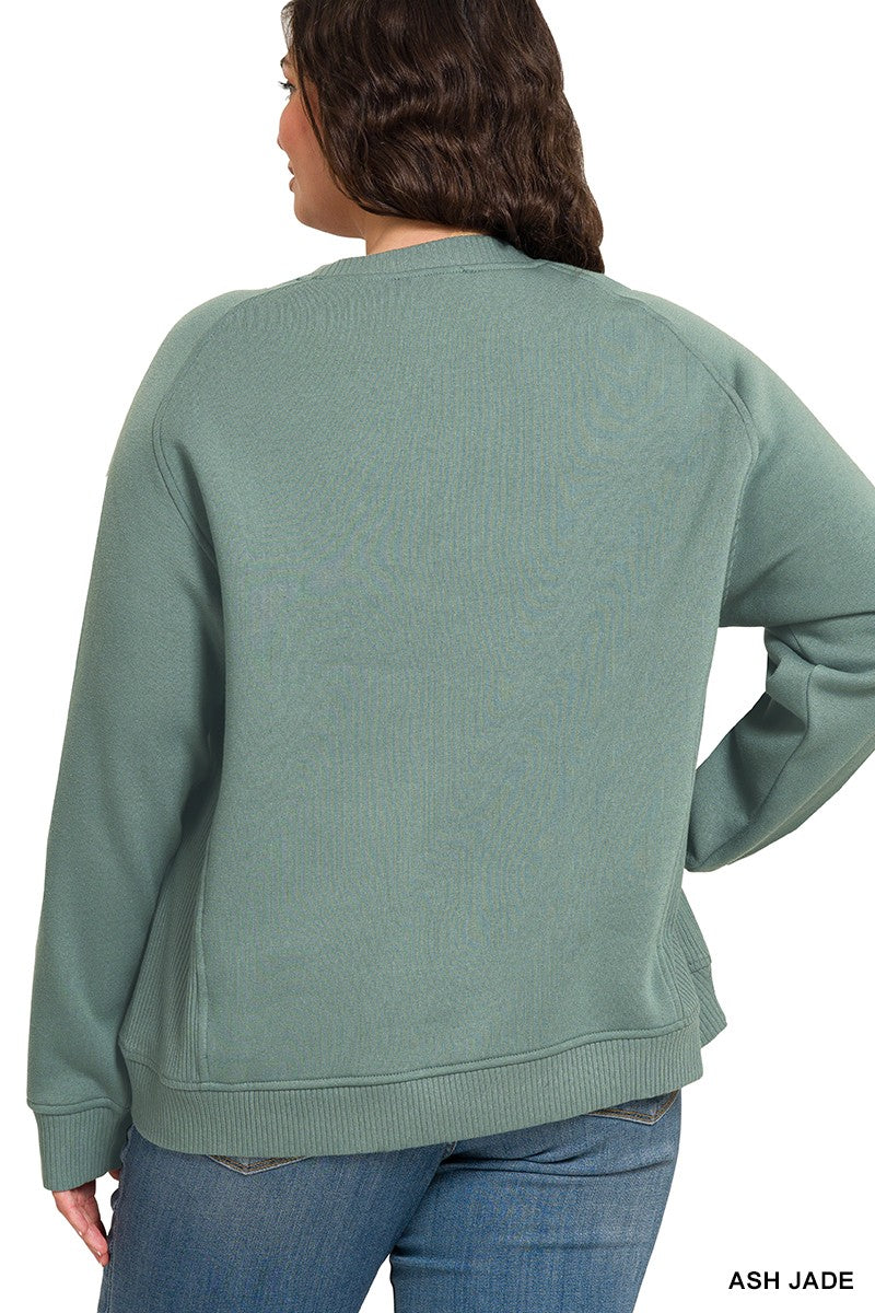 Curvy Round Neck Fleece