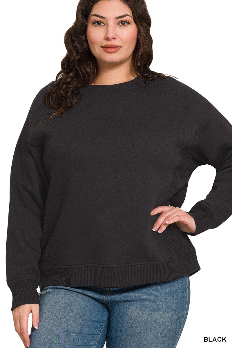 Curvy Round Neck Fleece