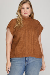 Curvy Heavy Knit Sweater Vest