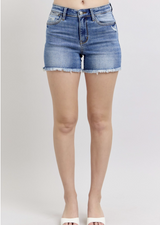 Marshal High Rise Vintage Washed Frayed Hem Shorts