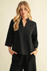 Black Scallop Edge Detail