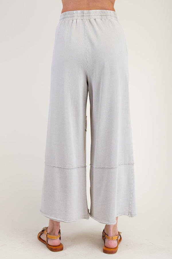 Stone Flower Patch Mineral Wash Tery Knit Pant
