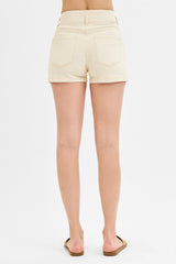 Becky's Ivory High Rise Bow Detail Shorts