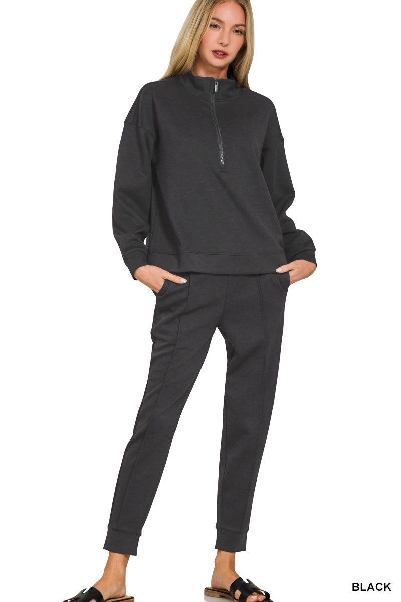 Scuba Half Zip Top and Jogger Set