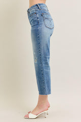 Harmony Distressed Wide Leg Denim