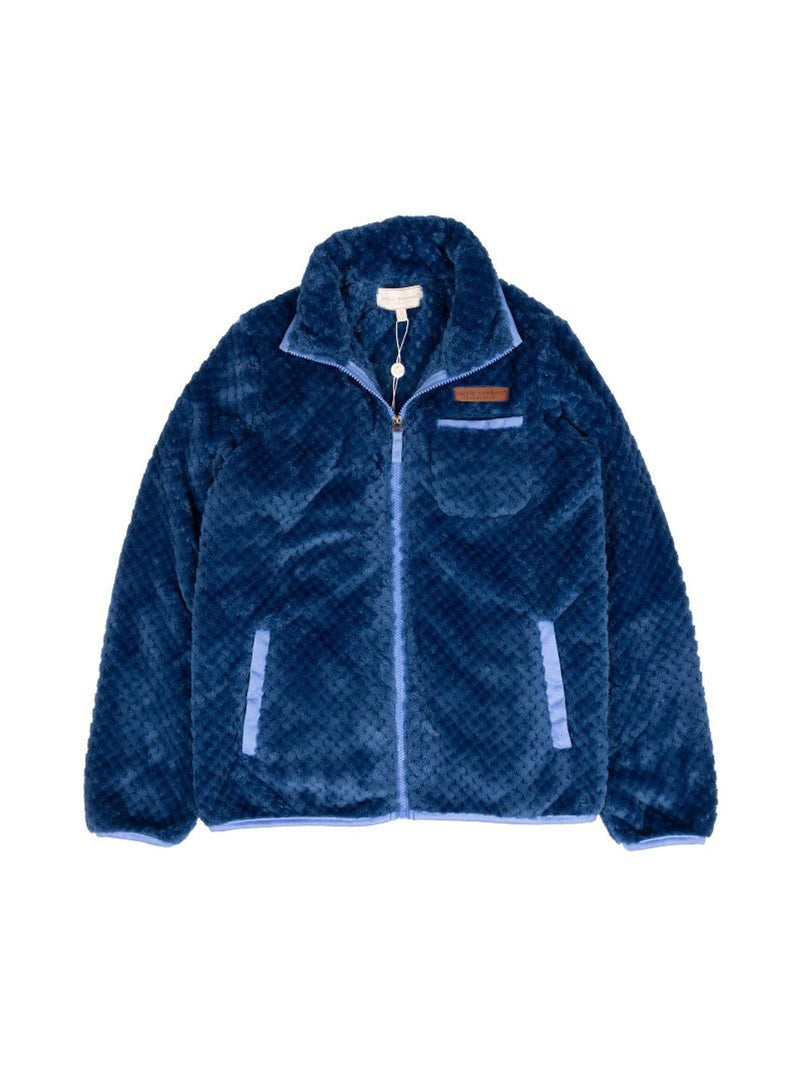 Blue Fleece Jacket with Pockets