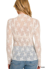 Floral Lace Sheer Top