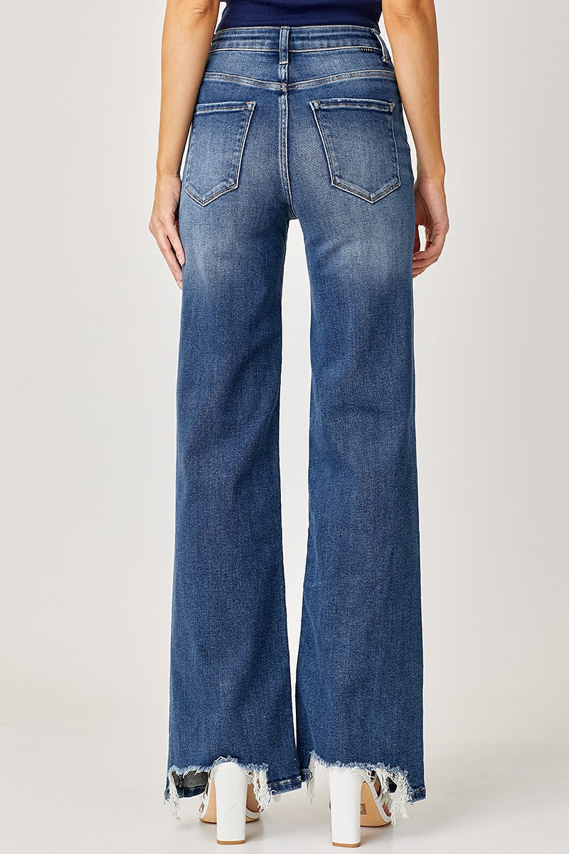 Curvy Sonny's High Rise Wide Leg Jeans