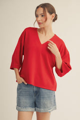 Soft V- Neck Top