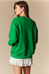 Green Good Luck Patch Crewneck