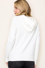 Textured Hooded Sweater