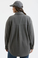 Curvy Soft Ribbed Hi-Low Shacket