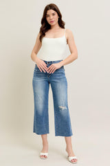 Harmony Distressed Wide Leg Denim