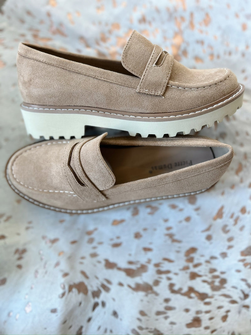 Valerie's Tan Suede Loafer