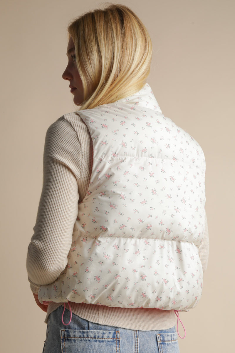 Ditsy Floral Puff Vest