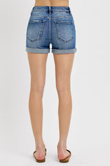 Elisabeth's High Rise Peekaboo Lined Shorts