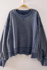 Curvy Vintage Wash Sweatshirt