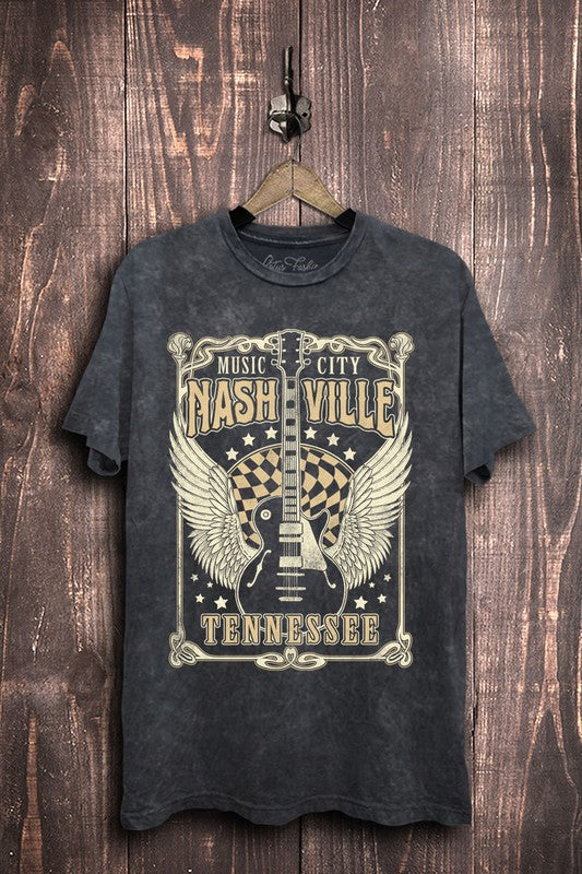 Curvy Vintage Black Music City Tee