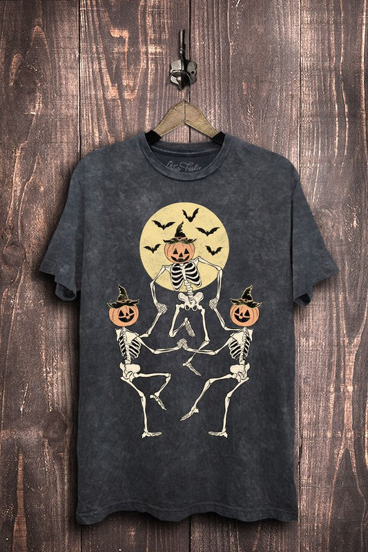 Acid Black Dancing Skeleton Tee