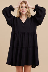 Scalloped Tiered Dress