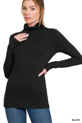 Mock Neck Basic Top