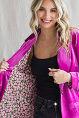 Pink Velvet Blazer