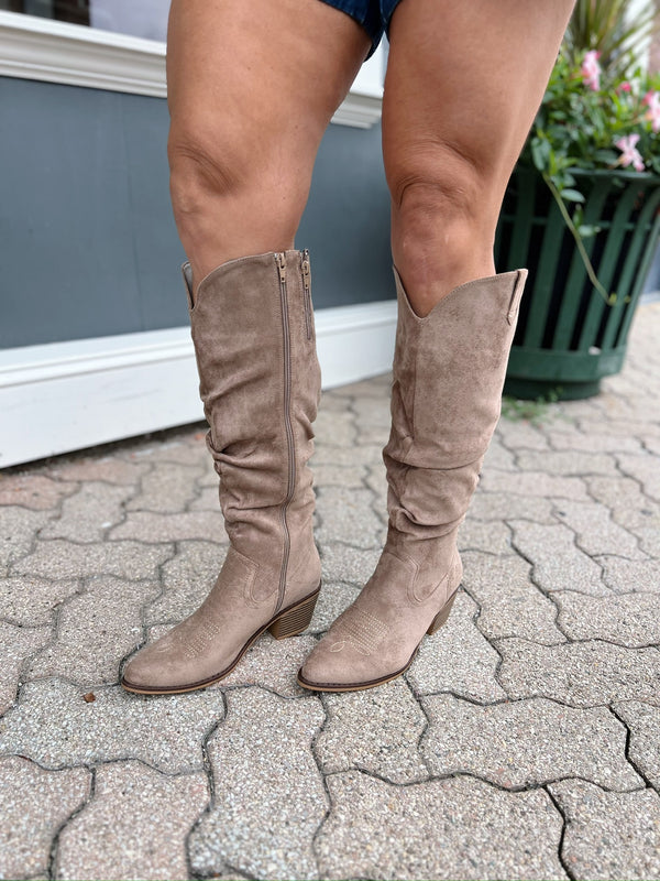 Whitney's Brown Suede Slouchy Boot
