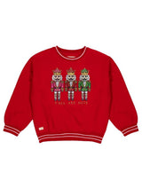 Red Embroidered Nutcracker Crewneck