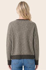 Dark Olive Multi Color Button Down Cardigan