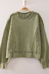 Vintage Wash Raw Edge Top