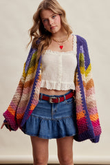 Hand Crochet Open Cardigan