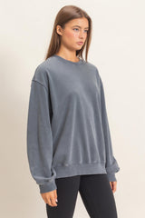 Mineral Wash Crew Neck Sweatshirt