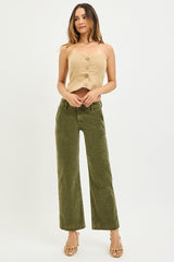 Alicia's Moss TC Ankle Straight Coduroy Pants