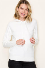 Textured Hooded Sweater