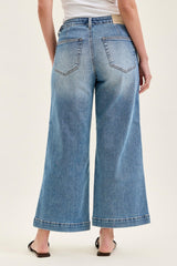 Marlow's Mid Rise Wide Ankle Jeans