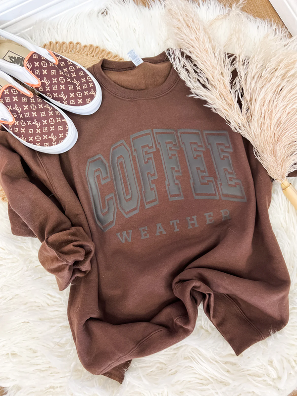 Coffee Weather Brown Crewneck