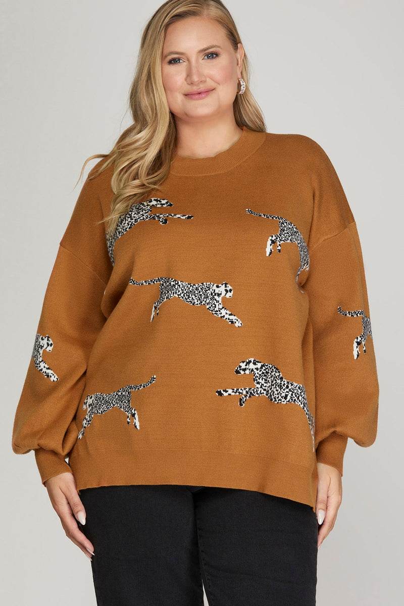Curvy Leopard Sweater