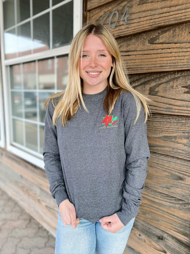 Heather Gray Cardinal Christmas Long Sleeve