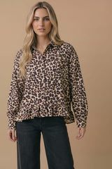 Leopard Babydoll Peplum Top