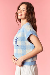 USA Chain Stitch Gingham Sweater