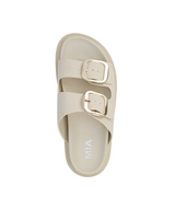 Rosa's Dual Strap Gold Buckle Sandals