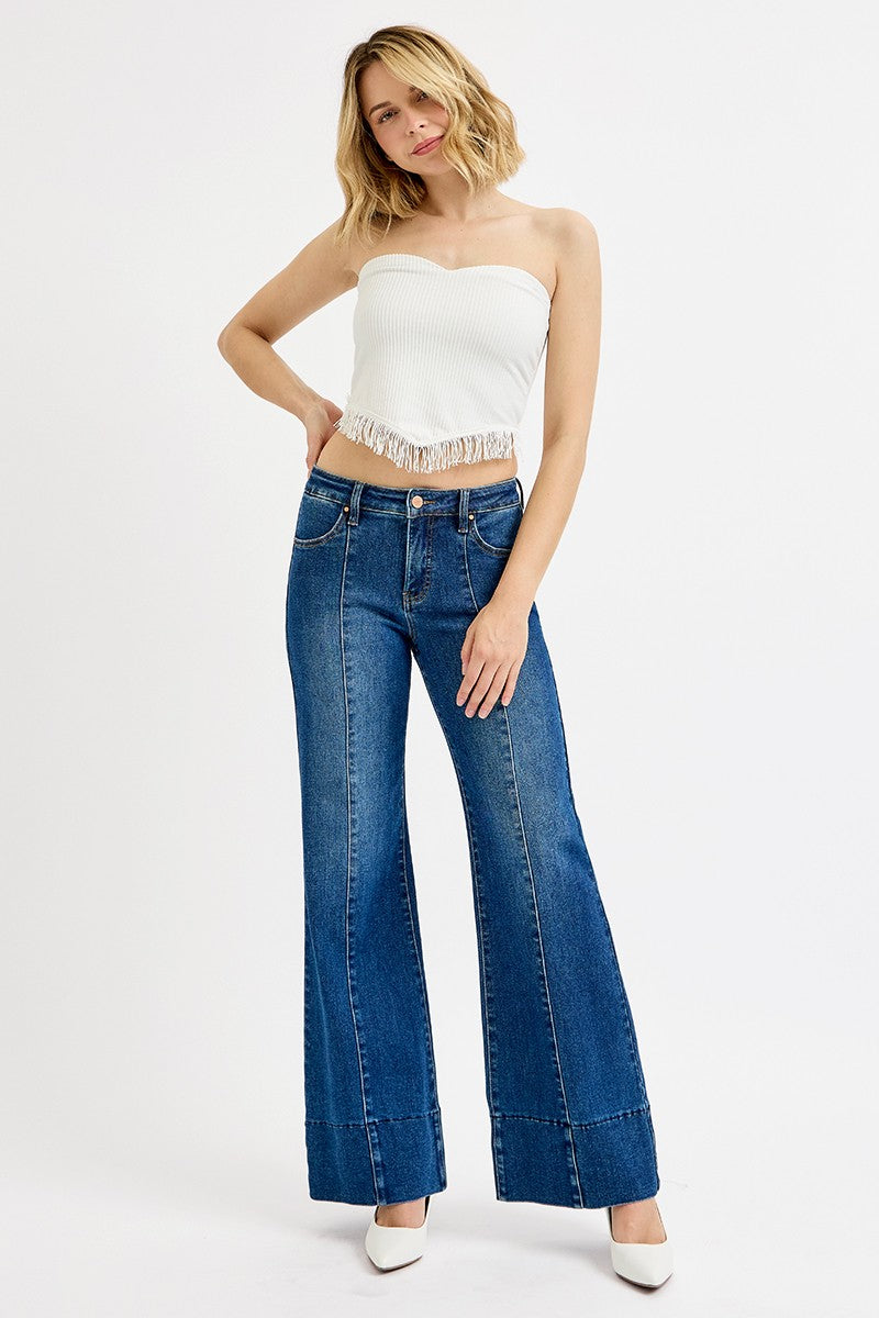 Gia's TC Mid Rise Wide Leg Flare Jeans