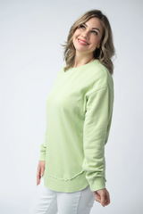 Curvy Green Vintage Wash Pullover