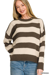 Striped Drop Shoulder Sweater