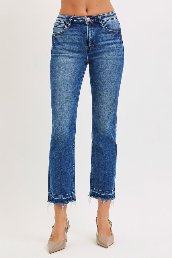 Riley's High Rise Crop Straight Jeans