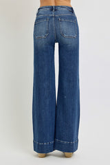 Erin's High Rise Wide Leg Patch Pocket Flare Jeans