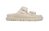 Rosa's Dual Strap Gold Buckle Sandals